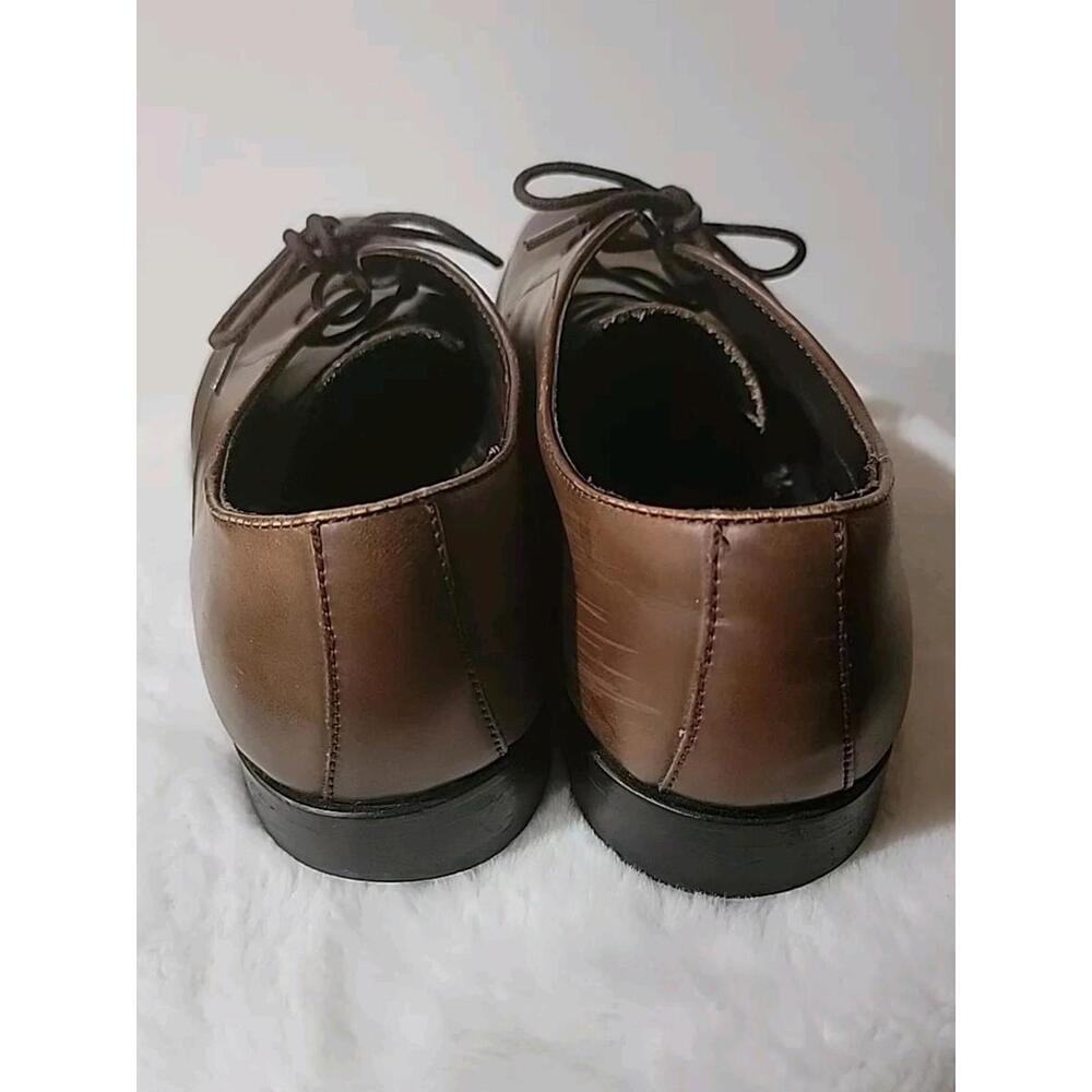 John Varvatos Star USA Brown Leather Oxfords Dress Shoes 10.5 M - Picture 6 of 15
